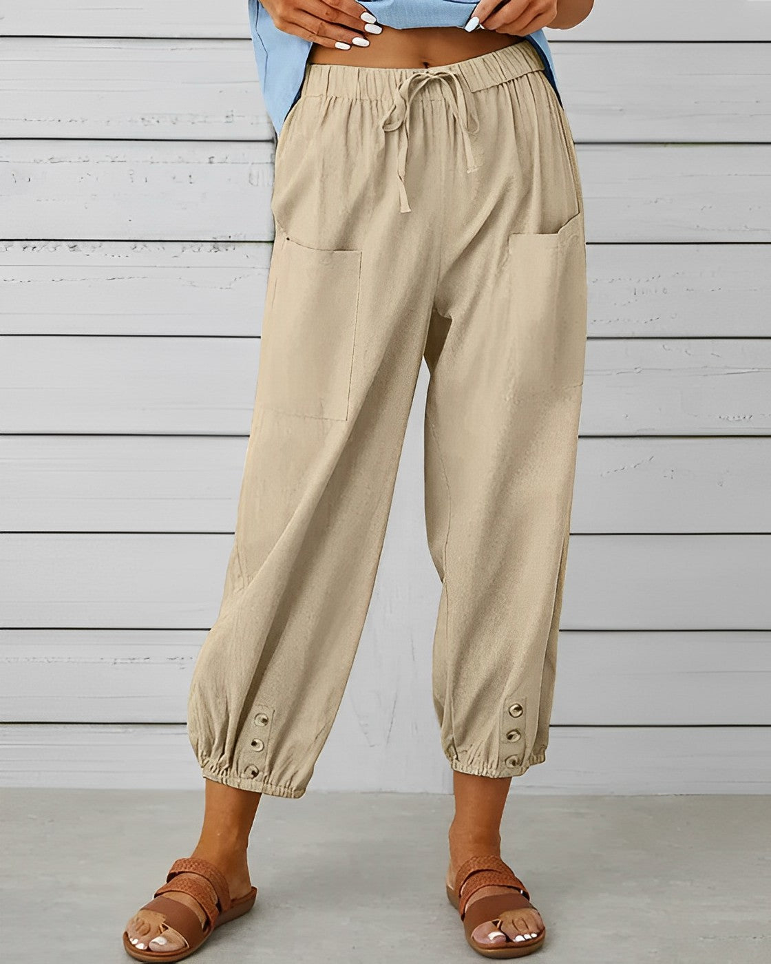 Wijde Hoge Taille Broek Comfortabel Zwart