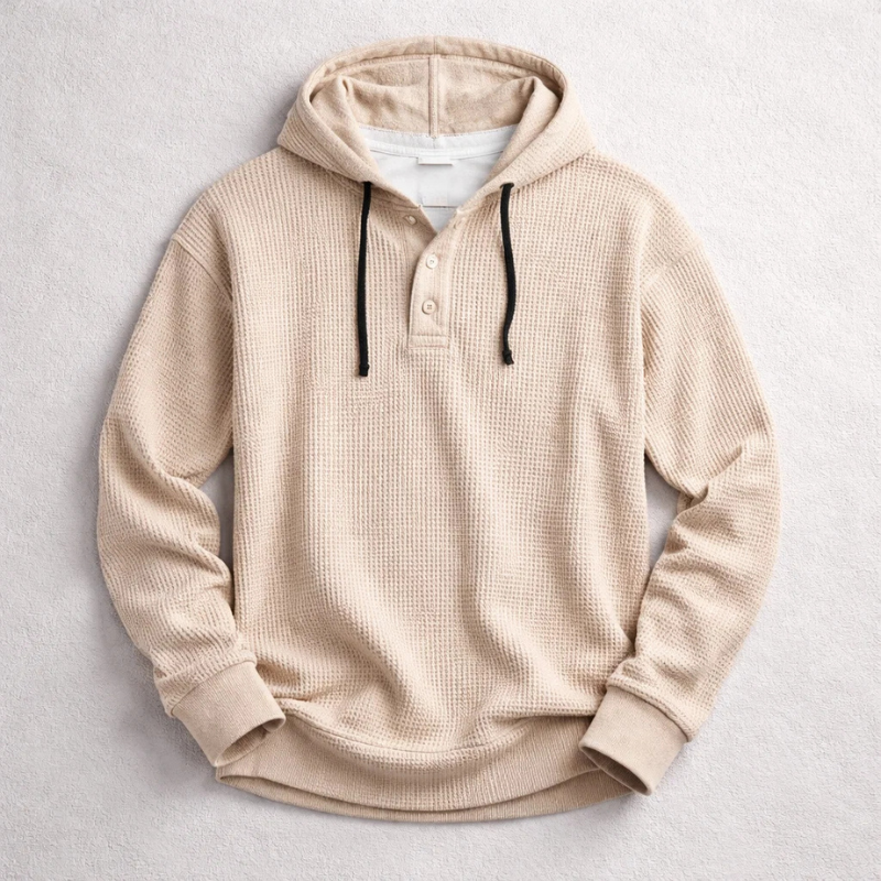 Bromley Waffle Hoodie – Comfortabele Heren Hoodie met Wafelstructuur