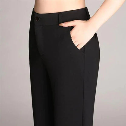 Hoge Broek Slank Uitlopende High Waist Jeans voor Vrouw