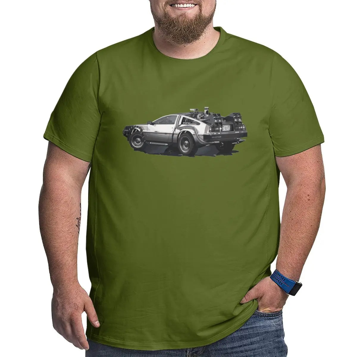 Delorean T-Shirt Back to the Future Klassiek voor Dames en Heren
