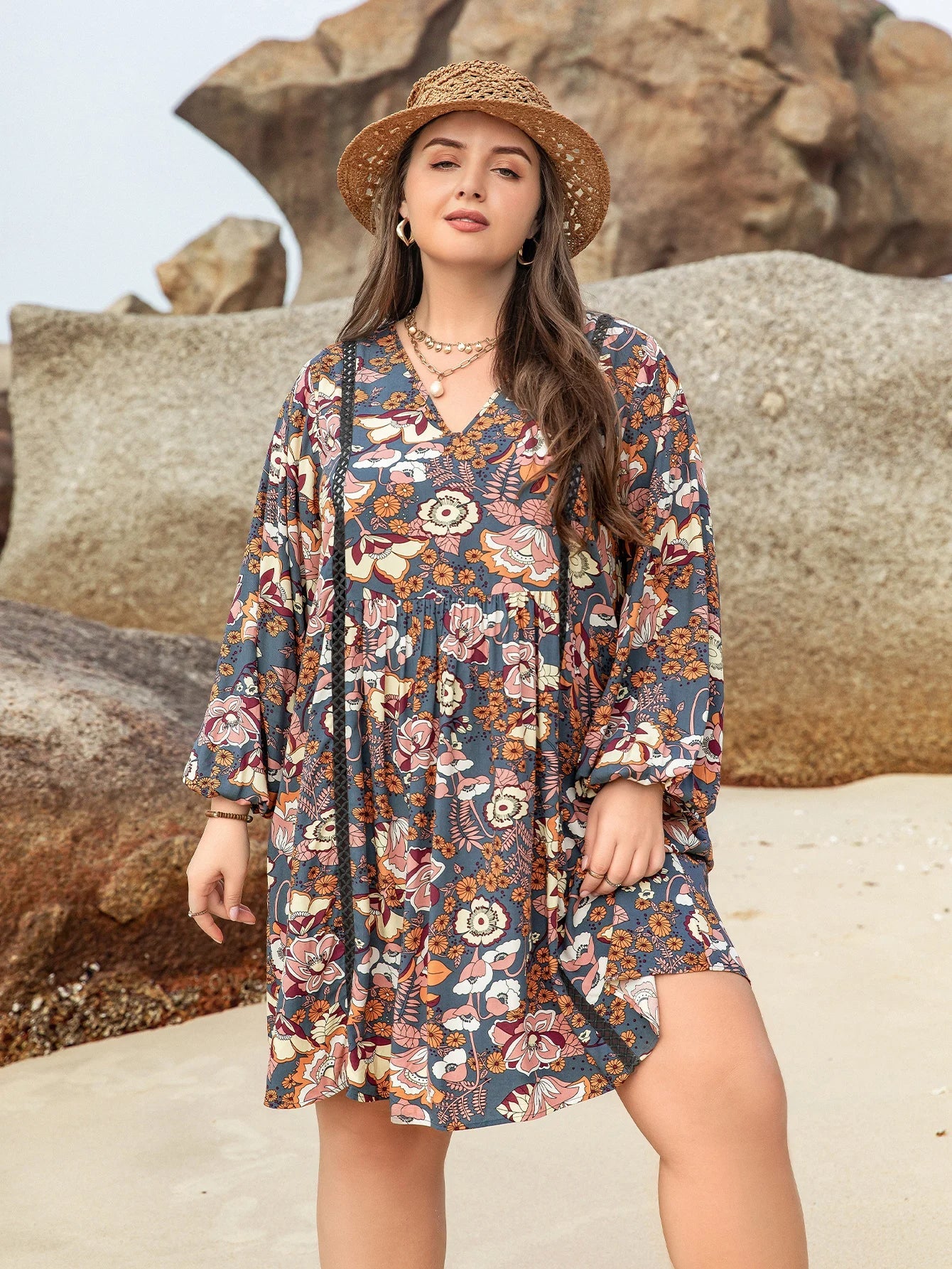 Plus-Size Zomerjurk voor Vrouw Casual en Comfortabel