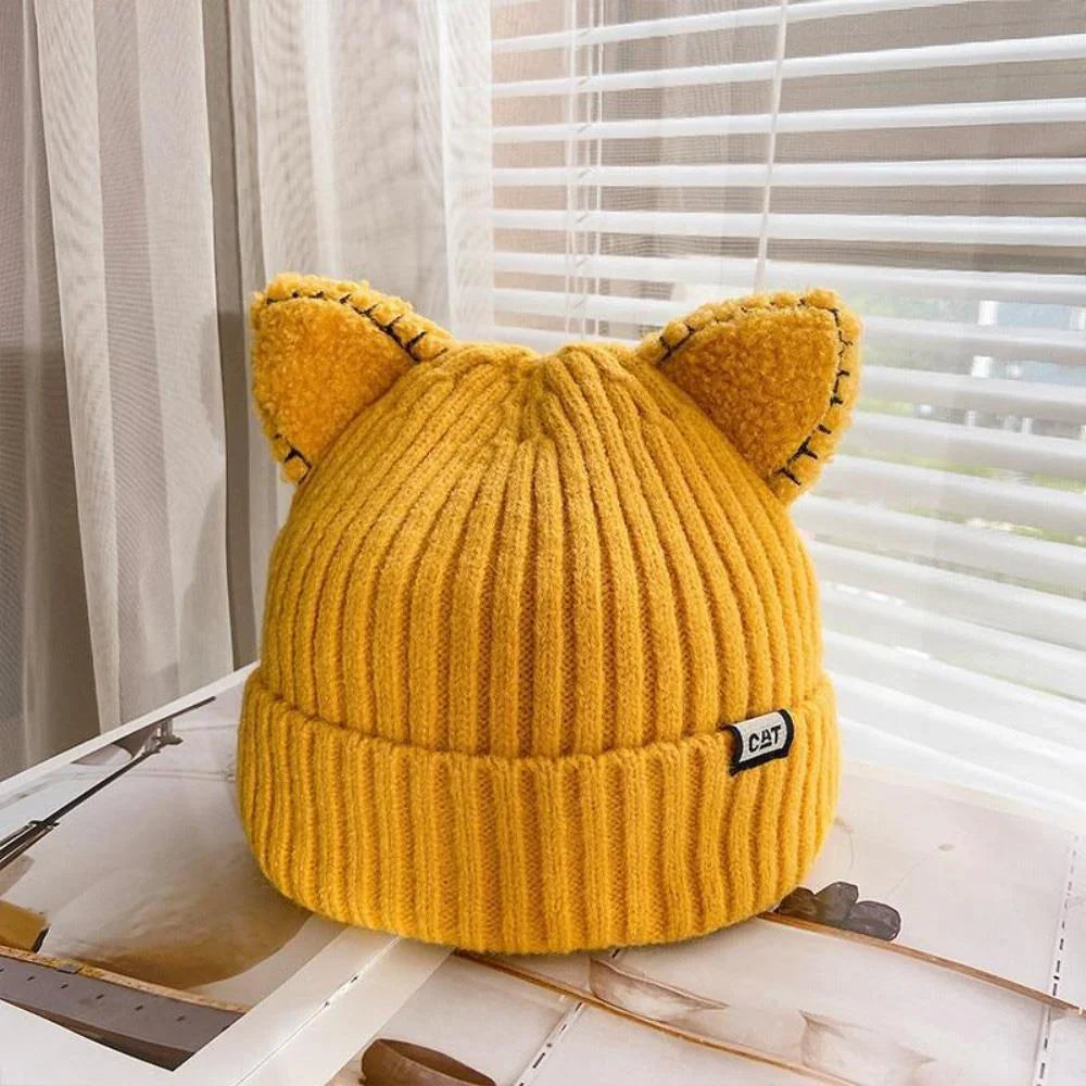Kattenmuts Gebreid Warm met Oren