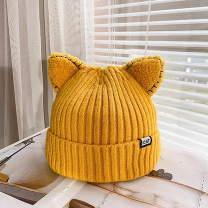 Kattenmuts Gebreid Warm met Oren