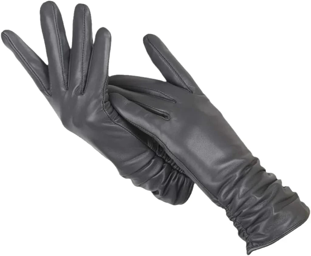 Leren Dames Handschoenen Klassiek Zwart Luxe Leer