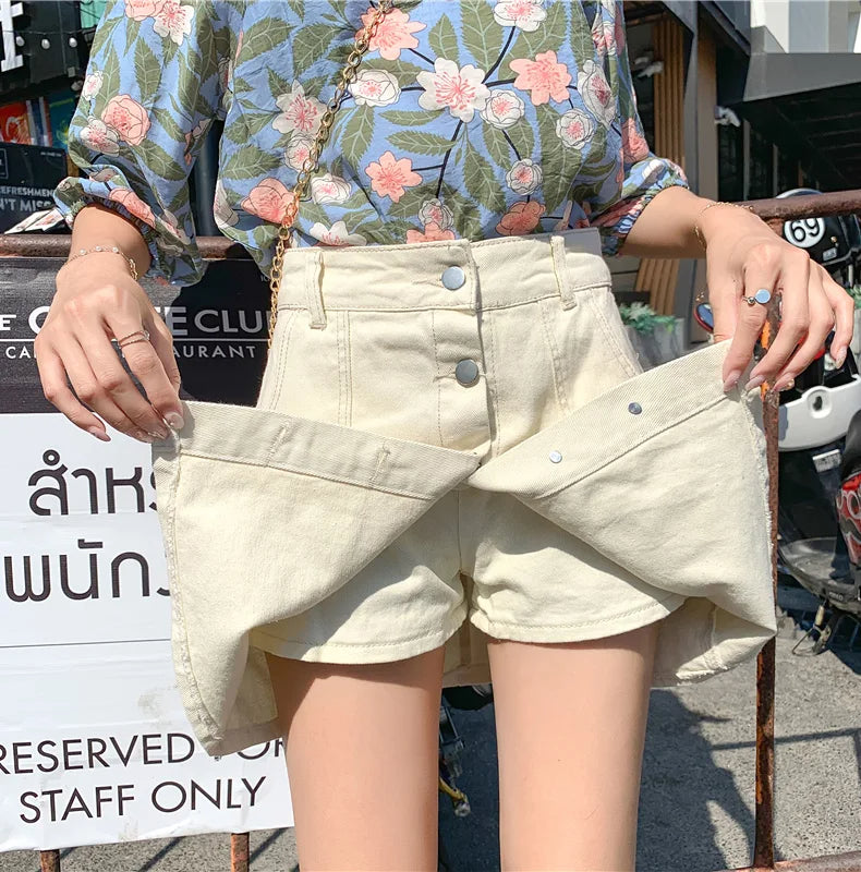 Plus Size Shortrok Trendy Veelzijdig Zomerrok voor Vrouwen