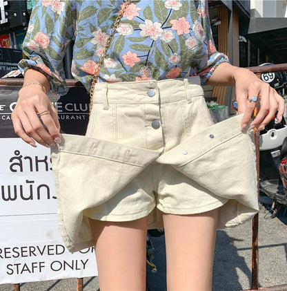 Plus Size Shortrok Trendy Veelzijdig Zomerrok voor Vrouwen