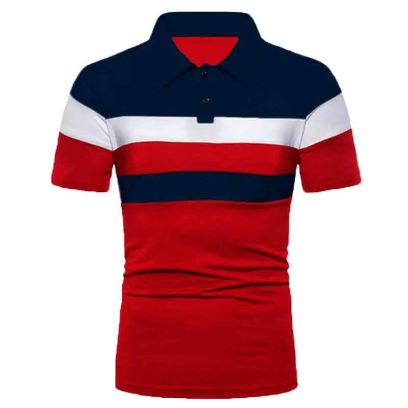 Plus Size Polo Shirt Gestreept Stijlvol voor Mannen