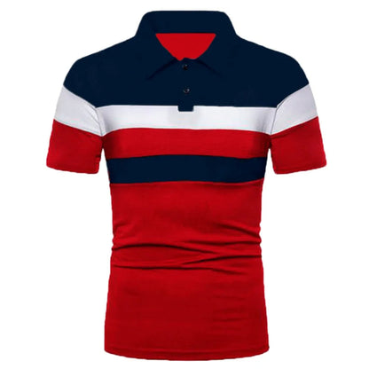 Plus Size Polo Shirt Gestreept Stijlvol voor Mannen