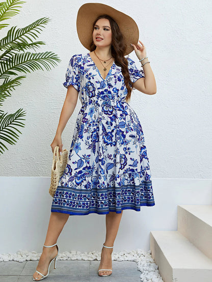 Plus-Size Jurk Stijlvol Vrolijk voor Vrouw