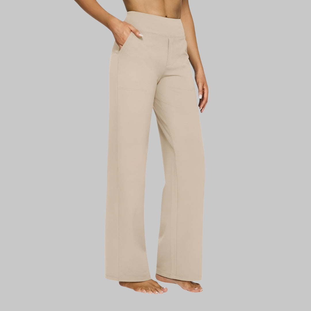 Elvira Stretchbroek Dames – Comfortabele Broek met Hoge Taille en Zakken