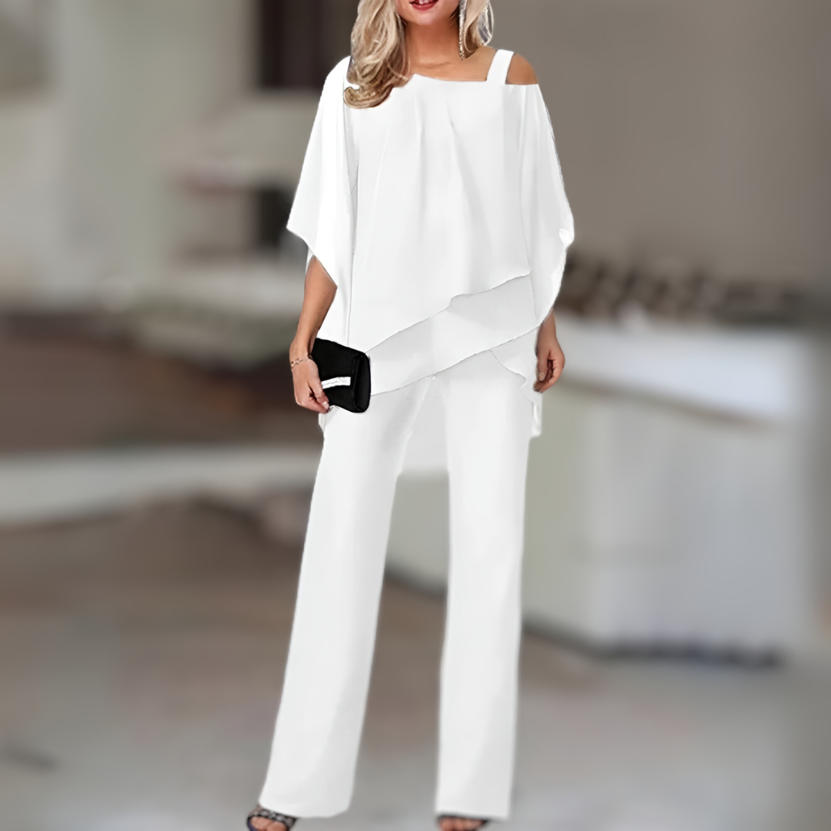 Elegante Off-Shoulder Co-ord Set voor Dames Zazou