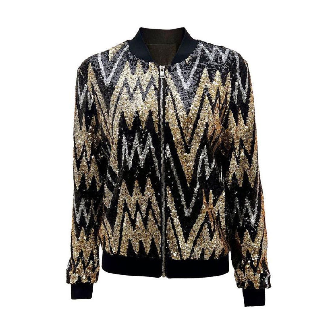Dames Ritsjack Met Pailletten Glitter