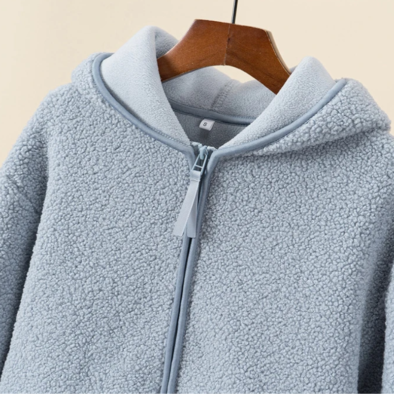 Vrouwen Jasje met Capuchon Fleece Sherpa Vest Zacht