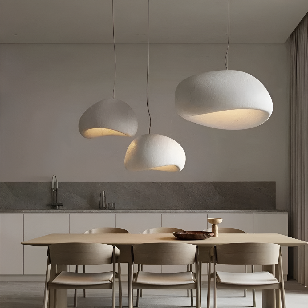 Design hanglamp wabi-sabi stijl zachte organische vorm