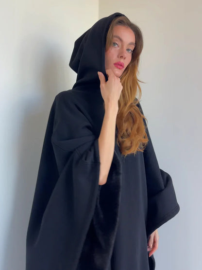 Zachte Fleece Hoodie Deken met Kap voor Thuis