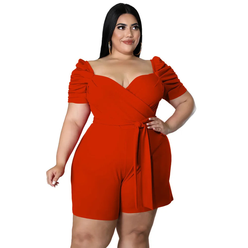 Plus Size Playsuit Zomers Stijlvol voor Vrouw