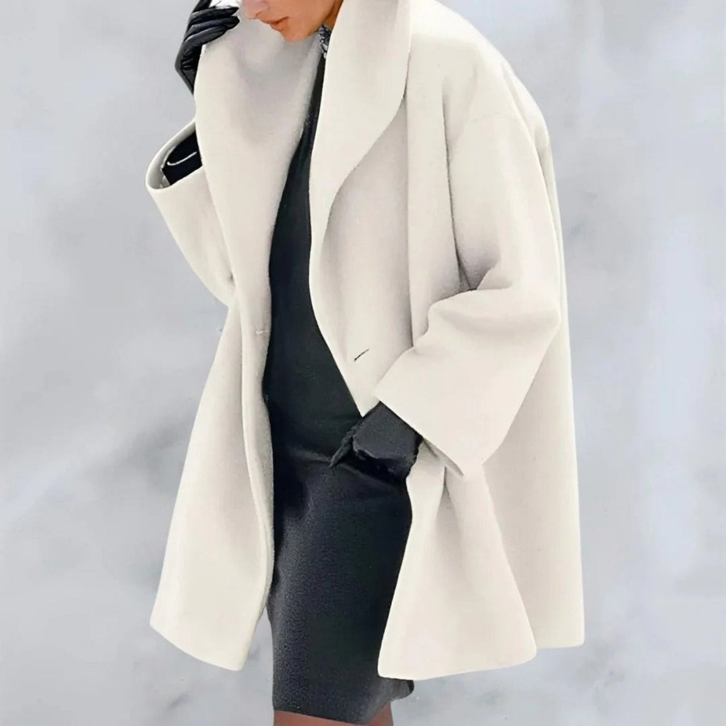 Modieuze Dames Winterjas met Capuchon – Warme Oversized Mantel