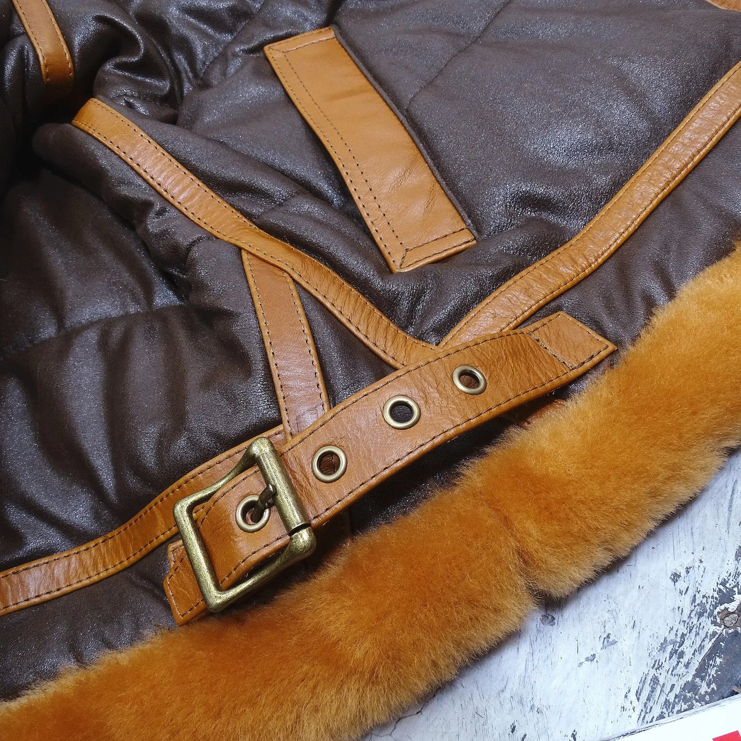 Leren Aviatorjack Stoer Warm Milan Stijl