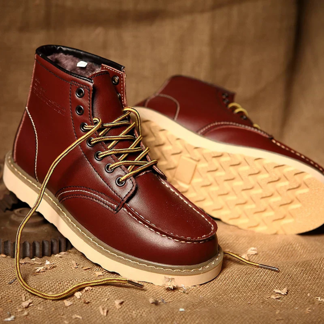 Vintage Heren Veterboots met Stevig Ontwerp