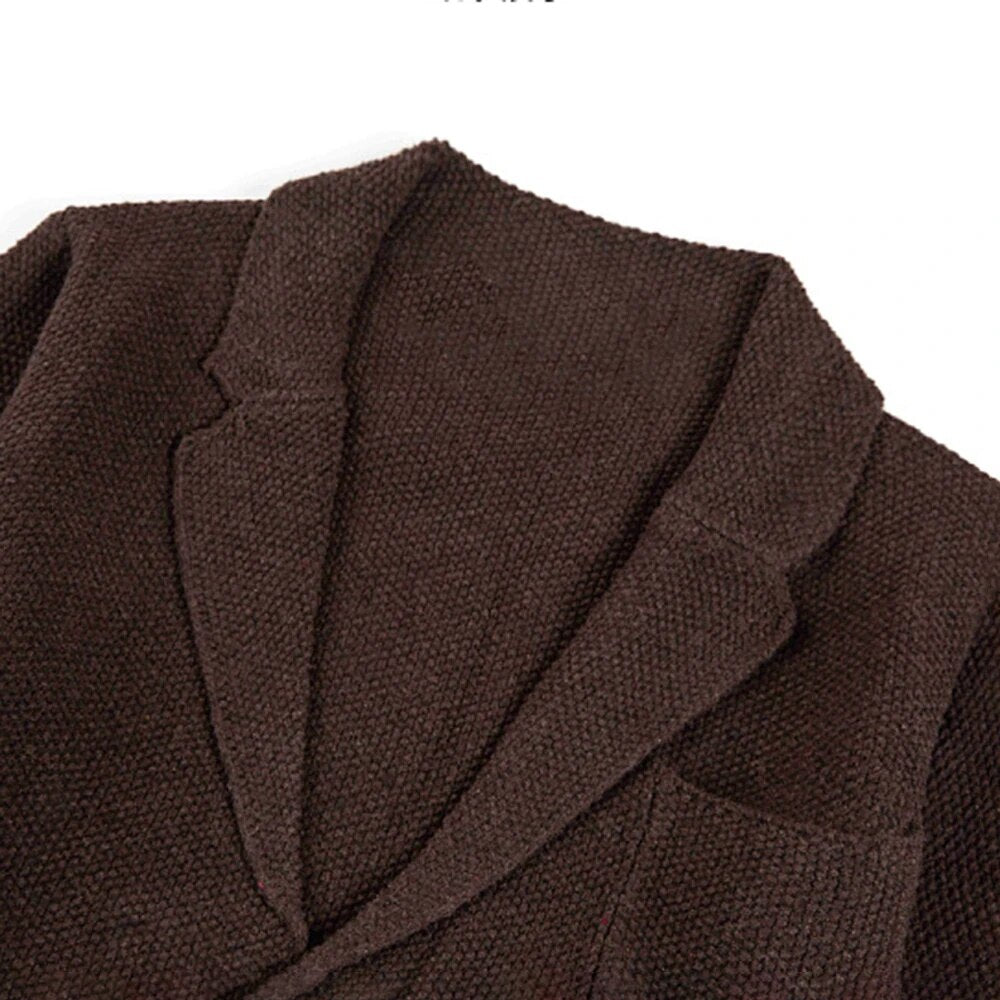 Gebreide Vest Sweatercoat Casual Heren