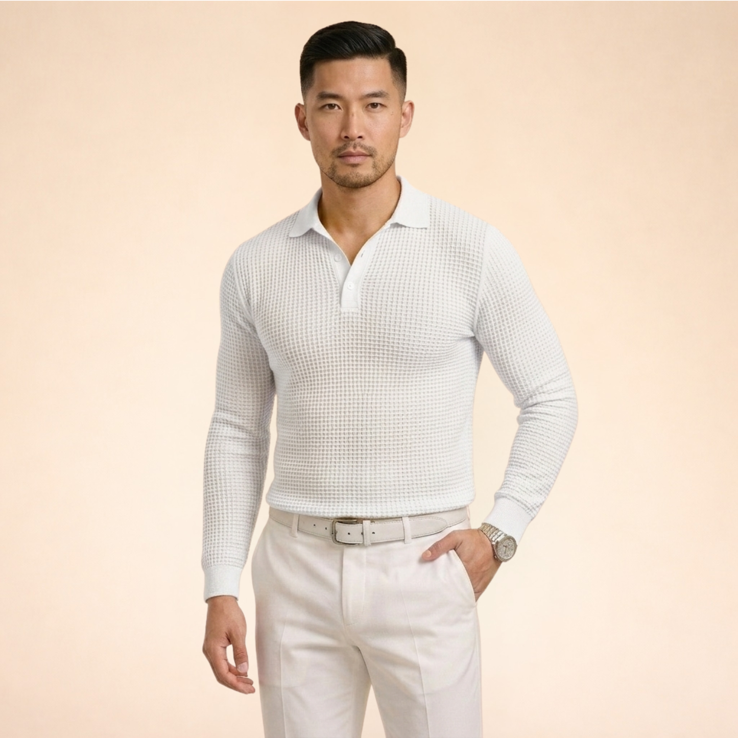 Adrian | Comfortabele en moderne polosweater