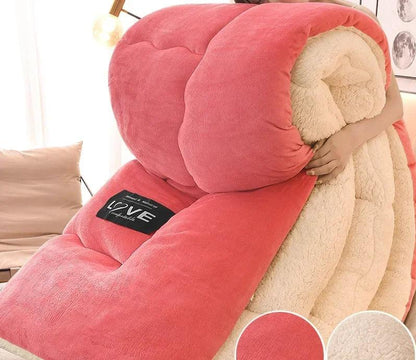 Warm Fleece Dekbed met Dubbele Fleece Laag voor Winter