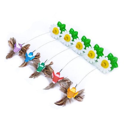 Kattenspeeltje Vogel met Veer en Touw