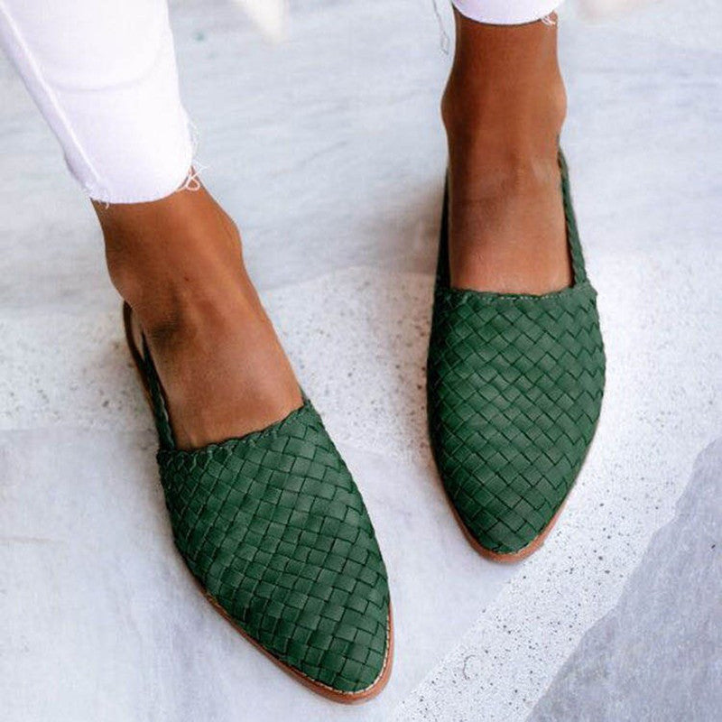 Dames Slingbacks Gevlochten Hakken Chique Schoenen