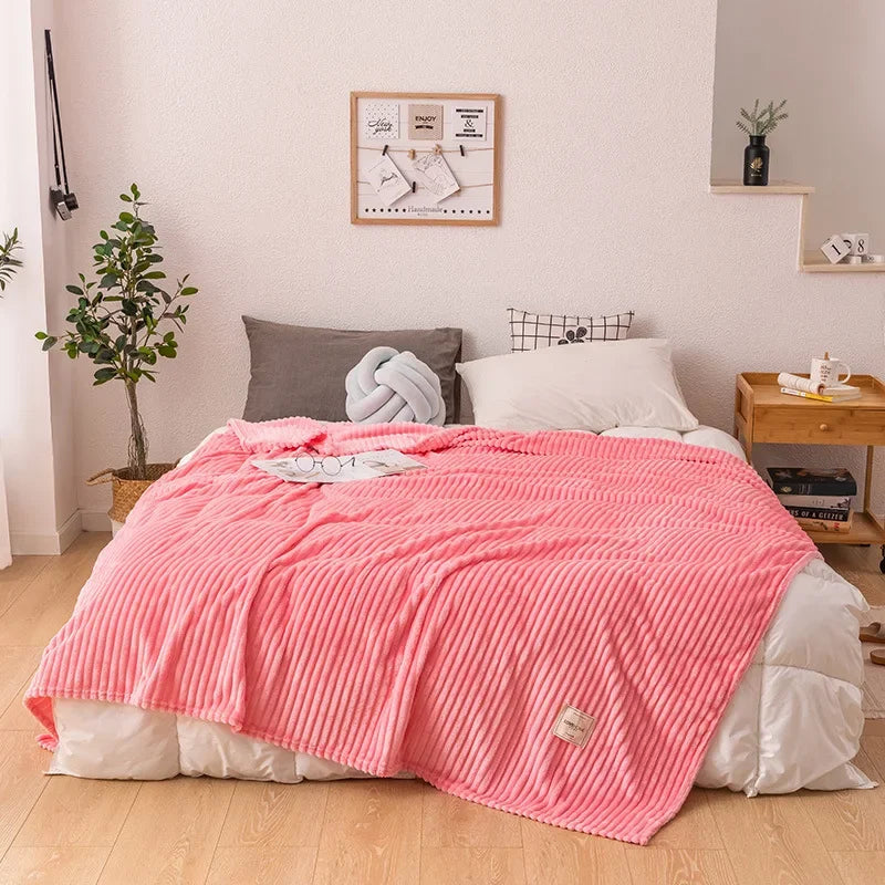 Zachte Flanellen Deken Warm en Comfortabel voor Herfst en Winter