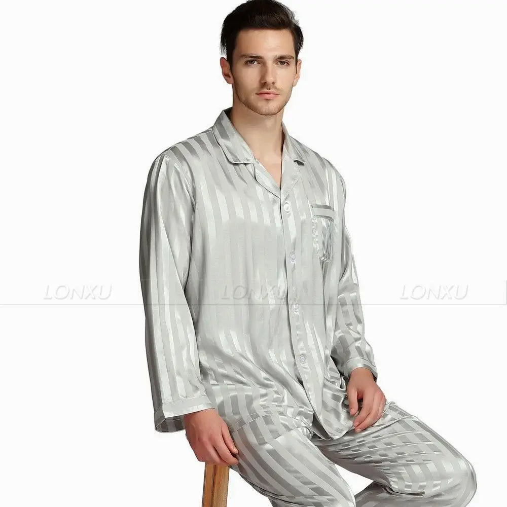 Luxury Pyjama voor Heren | Strakke Zijden Lounge Set