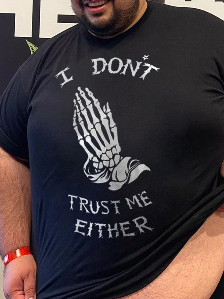 Plus Size Statement T-shirt met Leuke Tekst