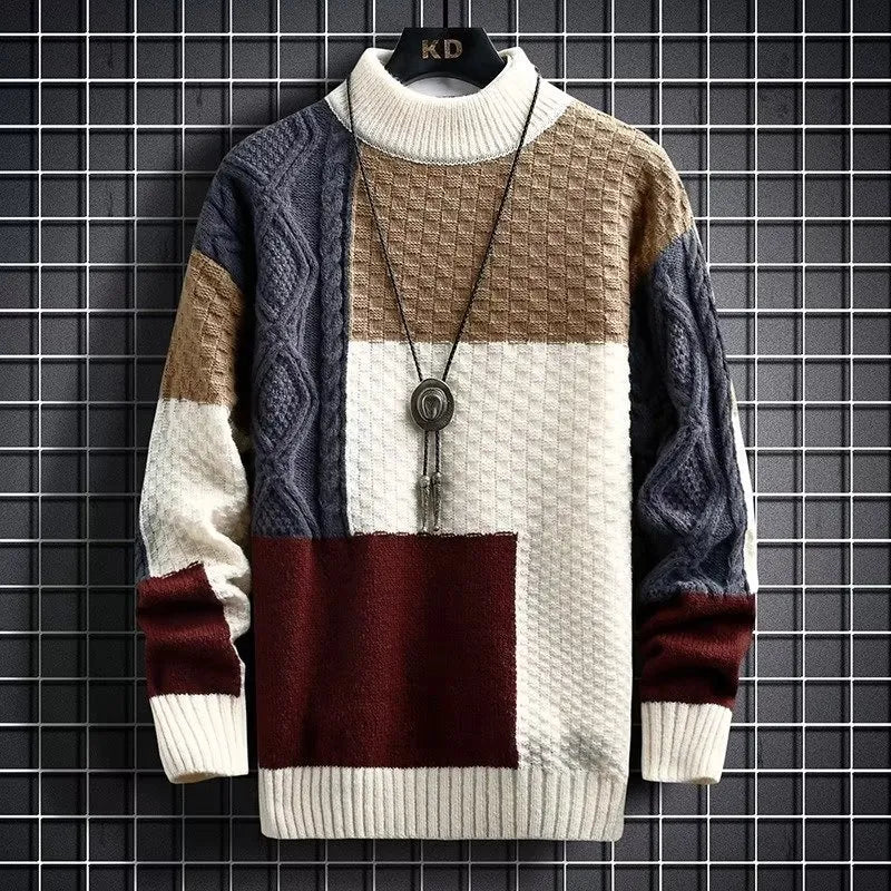 Heren Trui Zacht Gebreid Casual Model