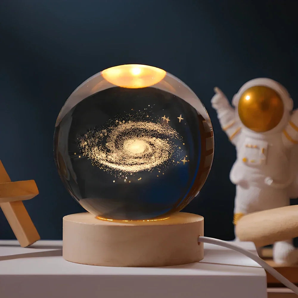 Kristallen Bol 3D Gegraveerd Celestia Decoratie