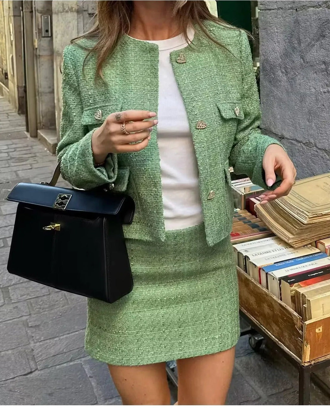 Vintage Tweedelige Set voor Vrouw Tijdloos en Elegent - Mode Vibes