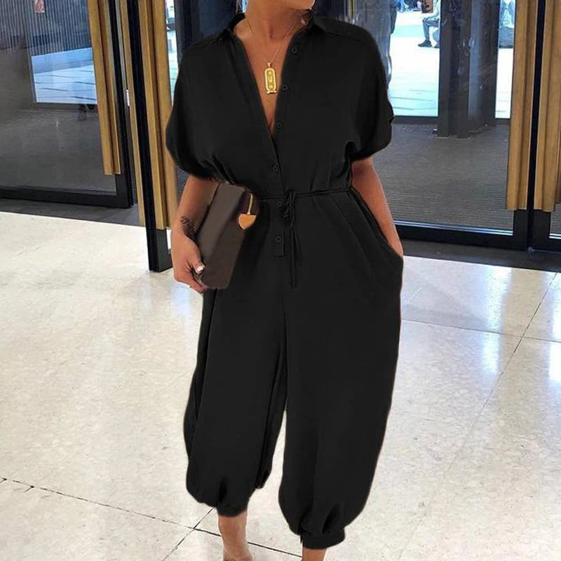 Plus Size Jumpsuit Comfortabel Retro Stijl