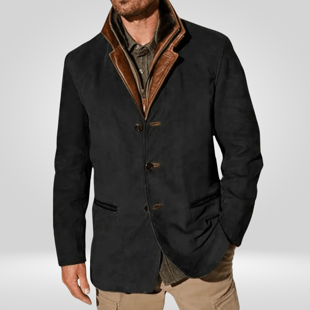 Herfstjas voor Heren Vintage Leer Leren Jacket
