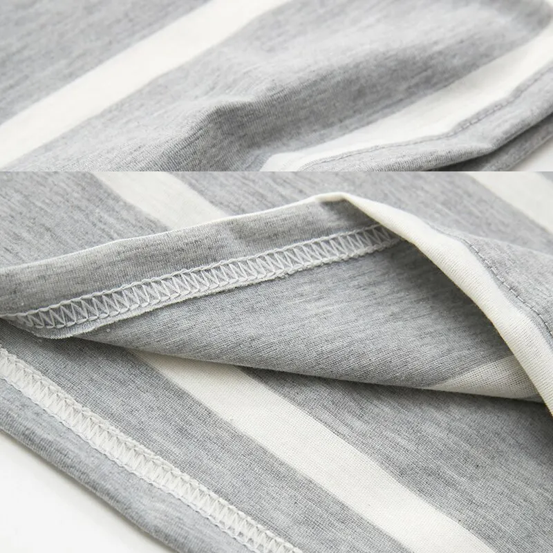 Herenpyjama Korte Mouwen Gestreept Comfortabel Short