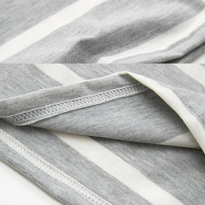 Herenpyjama Korte Mouwen Gestreept Comfortabel Short