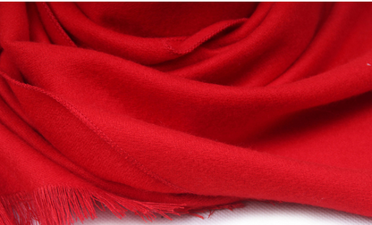 Rode Kasjmier Sjaal Zachte Warme Luxe Shawl