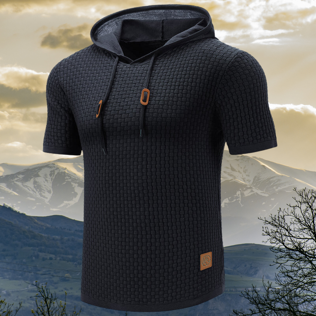 Manor - Korte Mouwen Sweatshirt met Capuchon - Mode Vibes