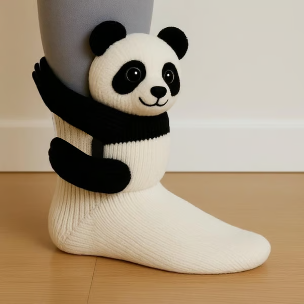 Dames Gebreide 3D Dierensokken voor Binnen