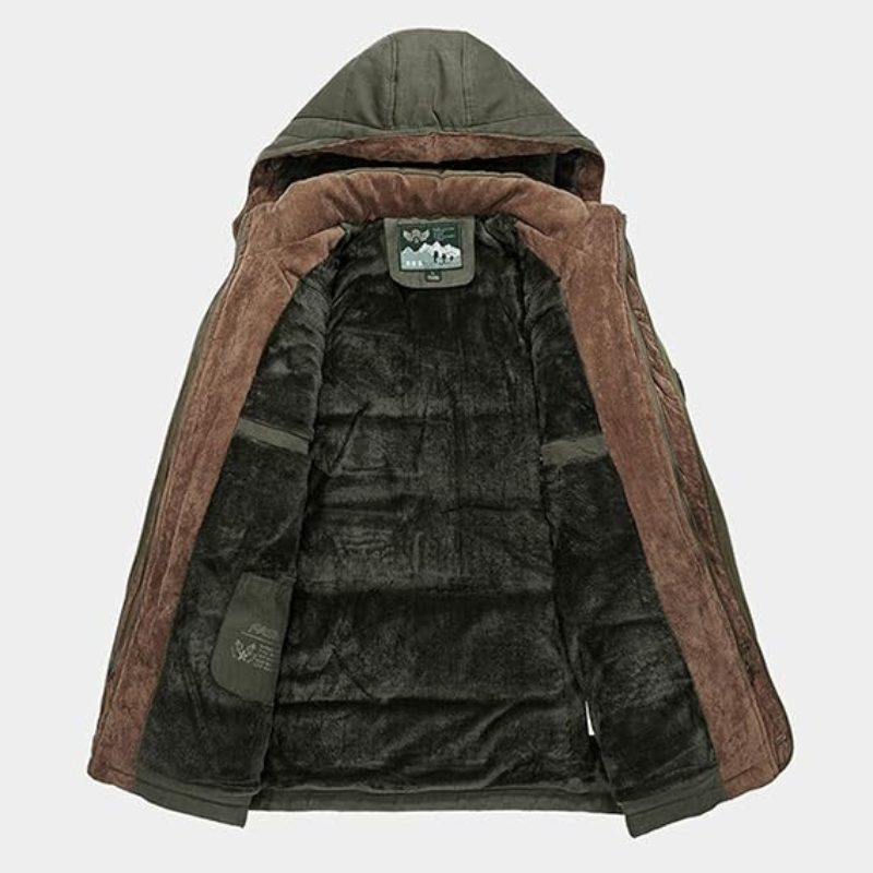 Heren Gewatteerde Outdoor Winterjas met Capuchon – Ideaal voor Herfst en Winter