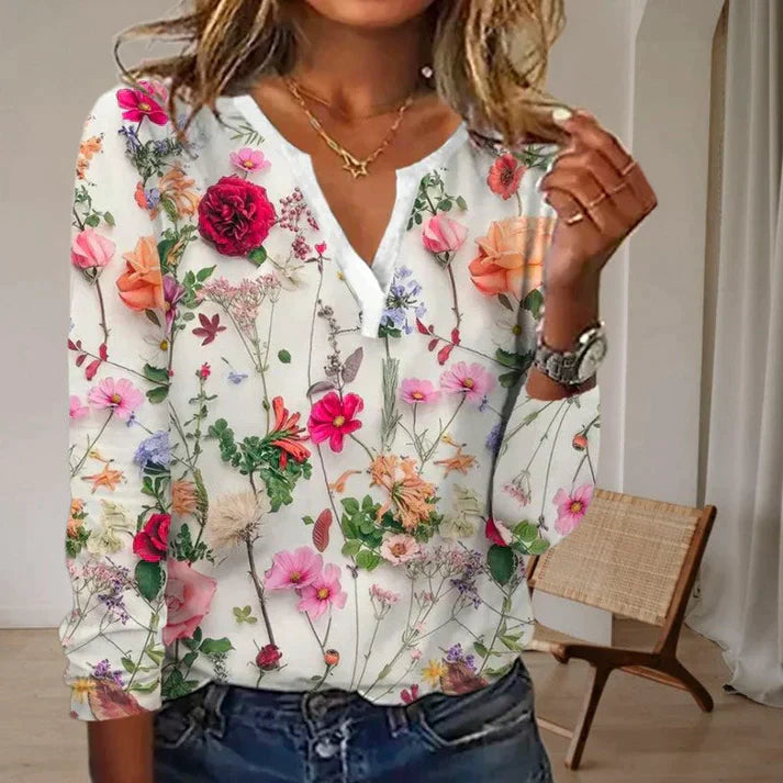 Bloes met Bloemenprint Zomerjurk Vrouwelijke Stijl - Mode Vibes