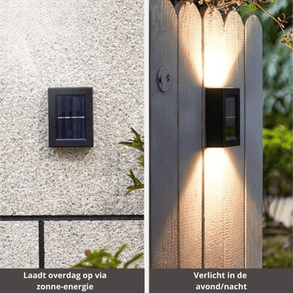 Draadloze solar tuinlamp met sensor voor oprit