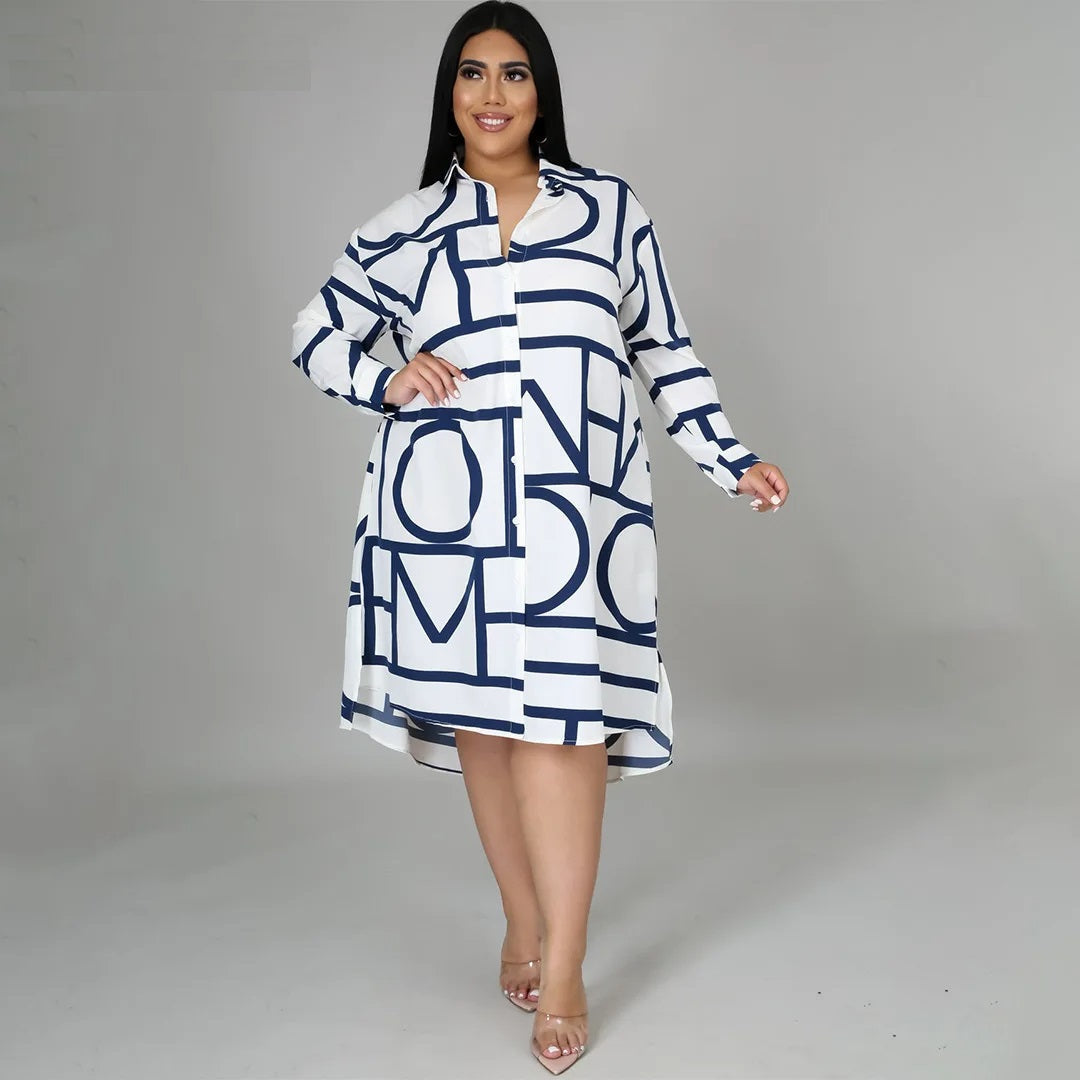 Plus-Size Jurk Casual en Uniek voor Vrouw