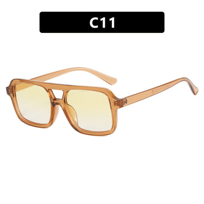 Dames Zonnebril Aviator Stijl met Kleurige Glazen
