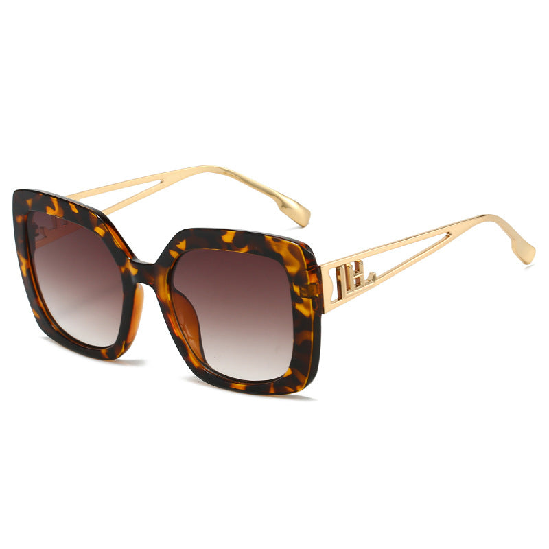 Dames Zonnebril Vierkant Montuur met Luxe Details