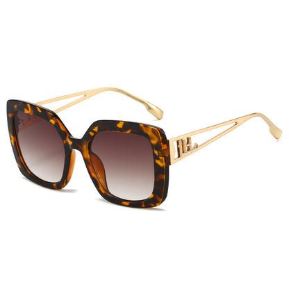 Dames Zonnebril Vierkant Montuur met Luxe Details