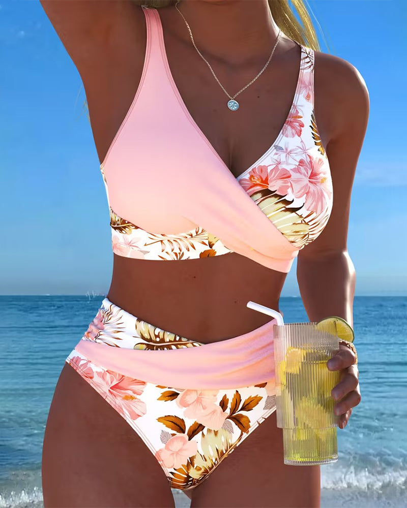 Dames Bikini Set Met Split En Elastische Pasvorm - Mode Vibes
