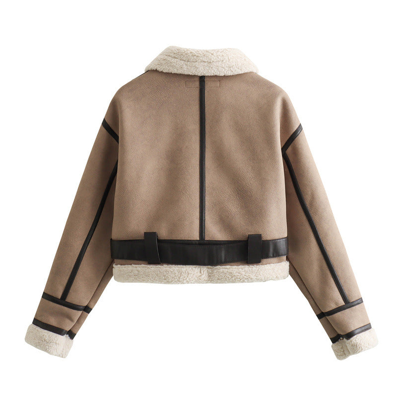 Dames Pilot Jas Teddy Voering Vintage Stijl Warm